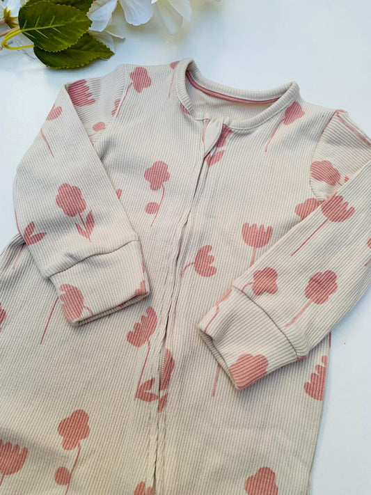 George Floral Zipped Sleepsuit