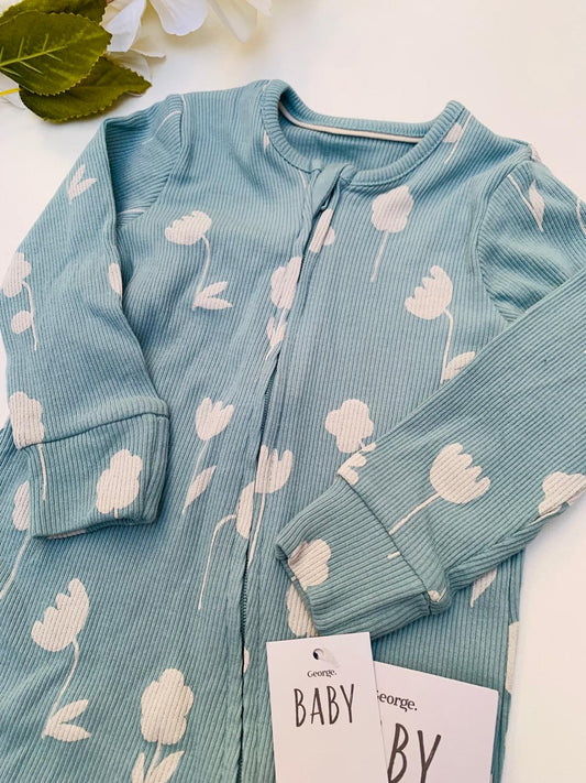 George Floral Zipped Sleepsuit