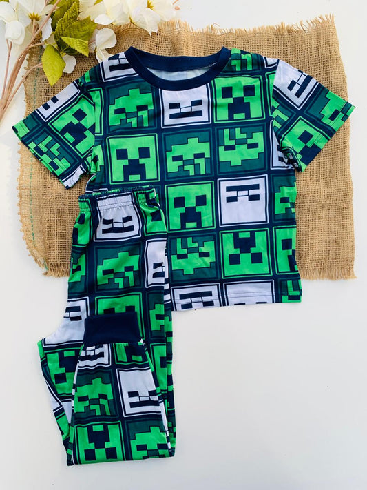 MineCraft Gamer Shirt & Trouser Set