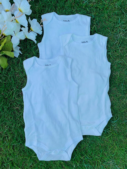 TU Clothing Pack of 3 Sleeveless Bodysuits
