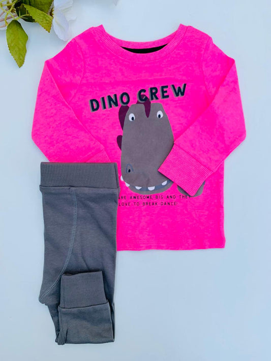 Next "Dino Crew" Shirt & Trouser Set