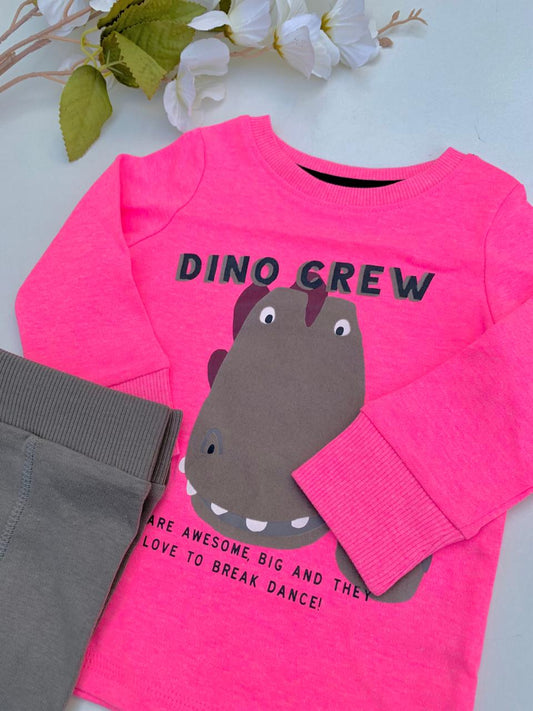 Next "Dino Crew" Shirt & Trouser Set