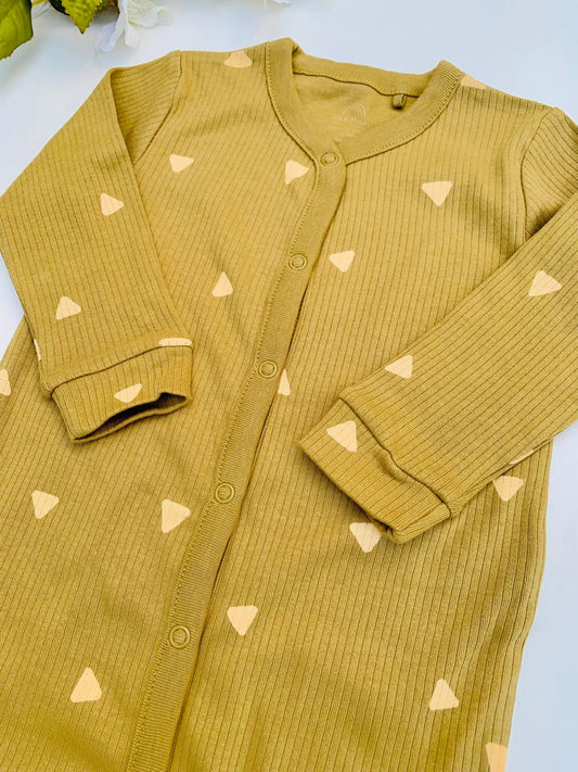 Next Ribbed triangles Sleepsuit
