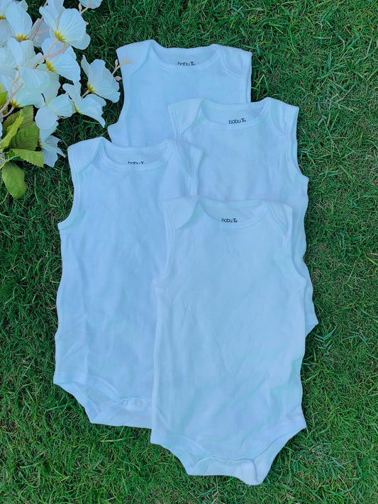 TU Clothing Pack of 4 Sleeveless Bodysuits