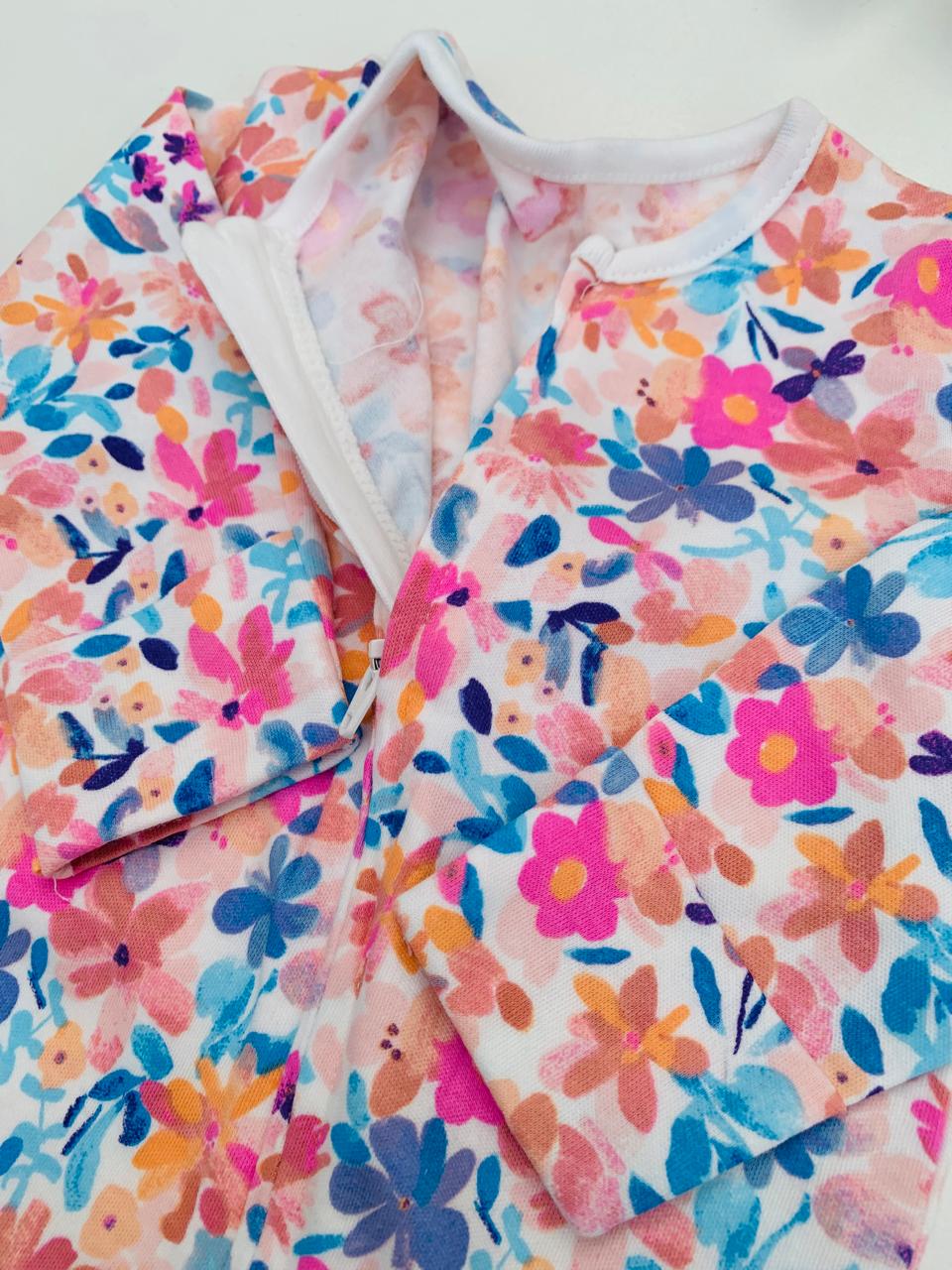 George Floral Zipped Sleepsuit