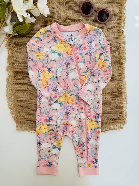 Tu Clothing Ribbed Floral Sleepsuit