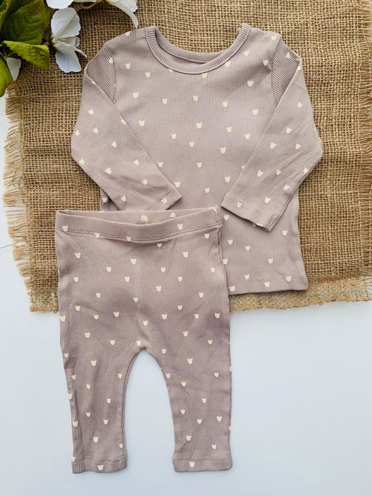 George Ribbed Shirt and Trouser Set