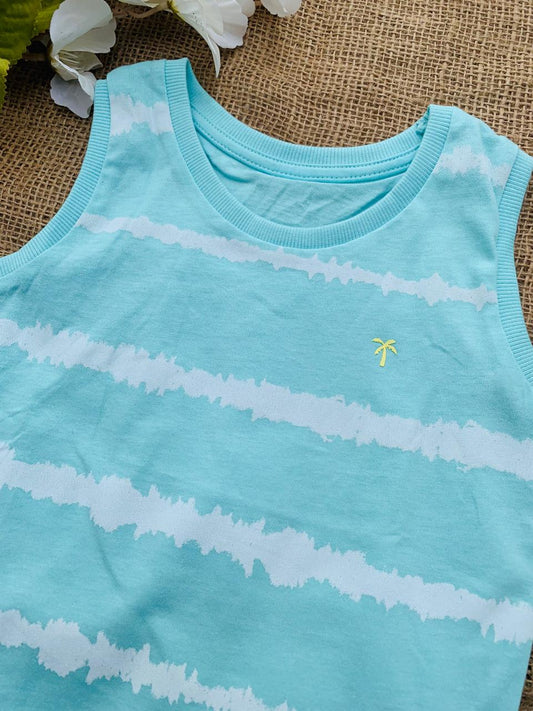 Matalan Printed Tree on Light Blue Shirt