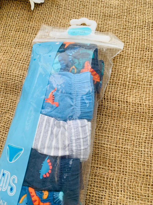 George Pack of 5 Dino Themed Briefs
