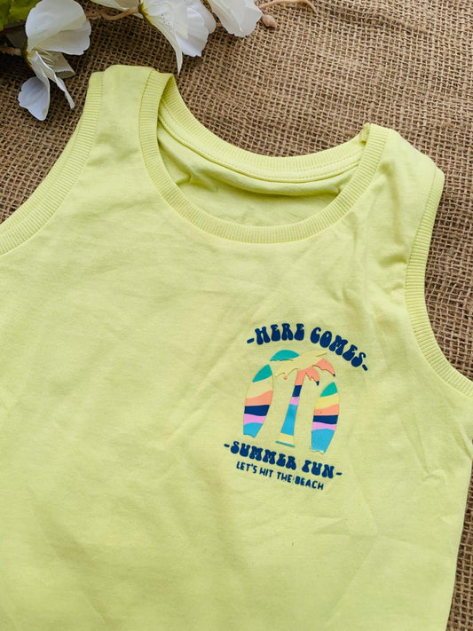 Matalan Printed Lime Shirt