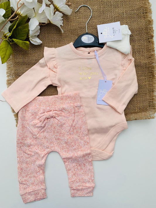 George “I love who you are” Bodysuit ,Trouser & Socks Set