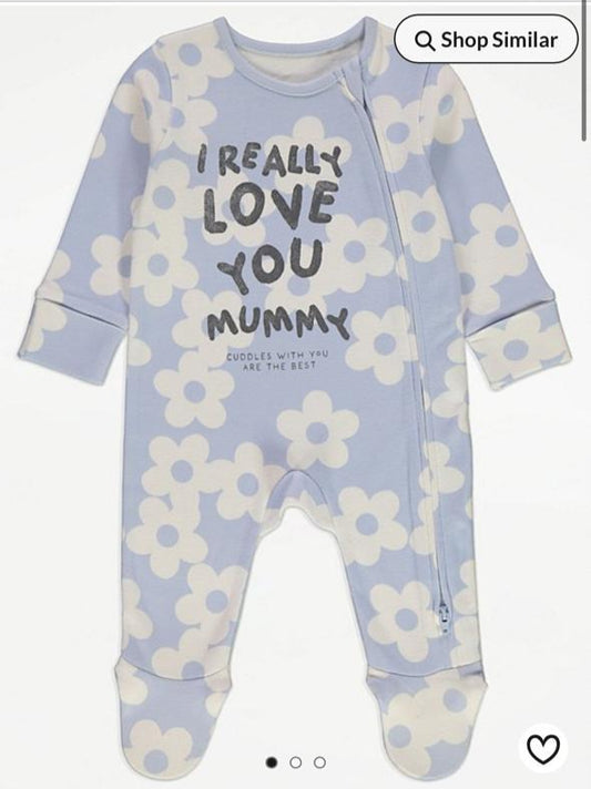 George “I really Love you Mummu” Sleepsuit