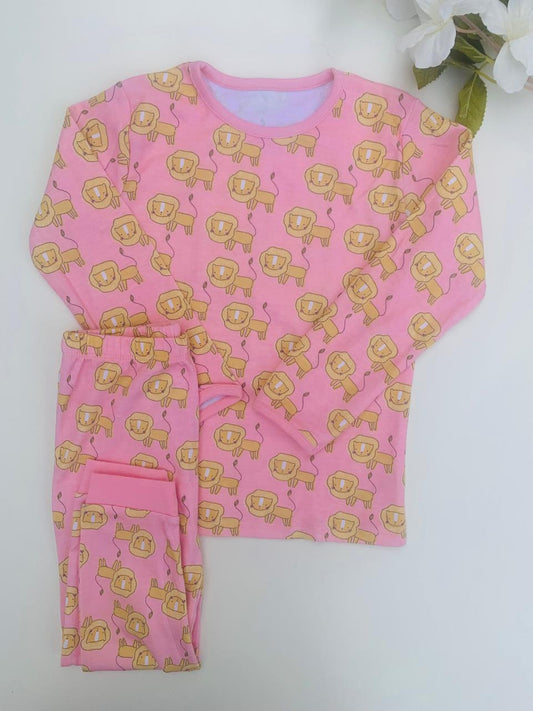 George Printed Tiger on Pink Shirt and Trouser Set