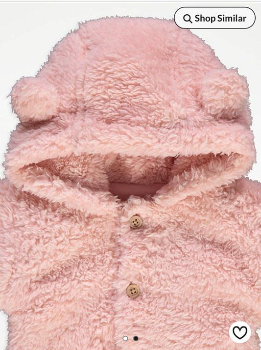 George Fluffy Faux Fur Zipped Jacket