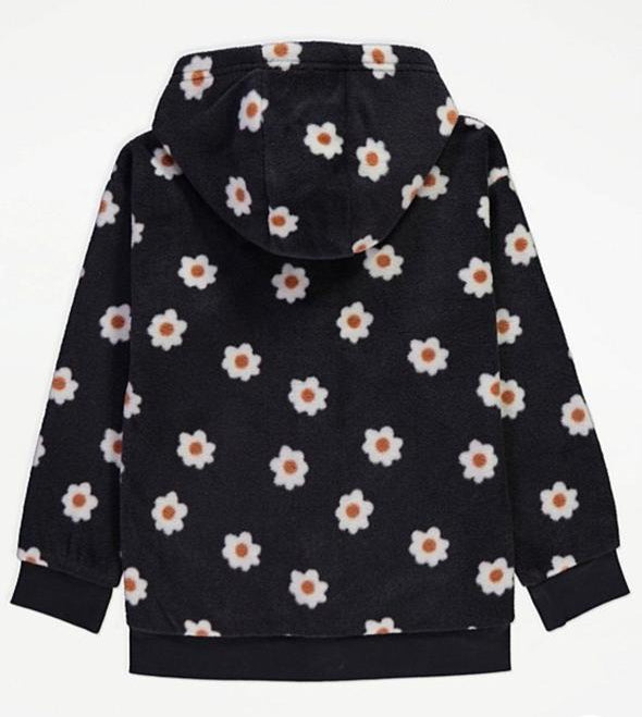 George Fleece Floral Print Zipped Jacket