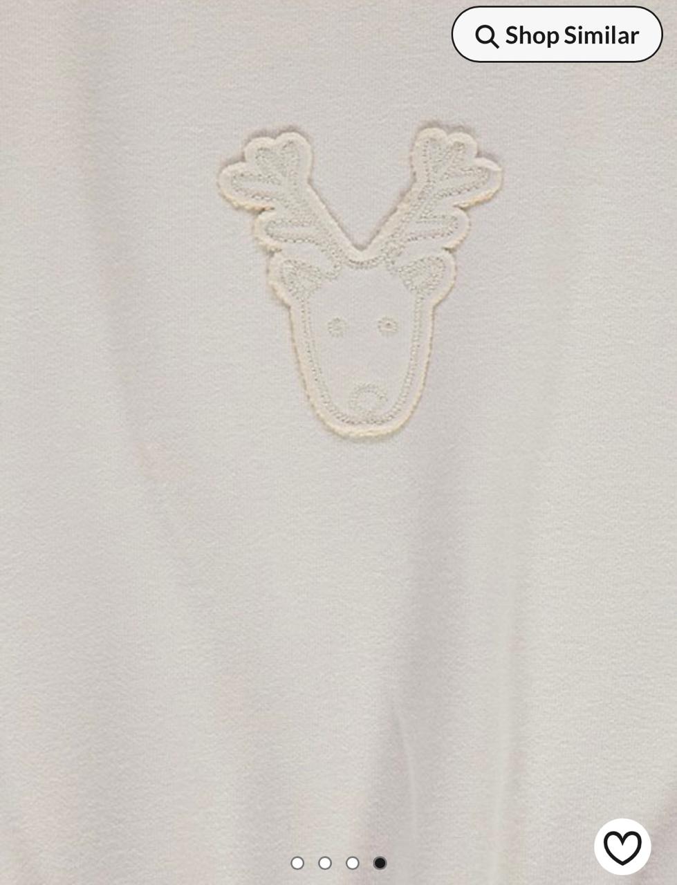 George Appliqued Reindeer Sweatshirt & Tight Set