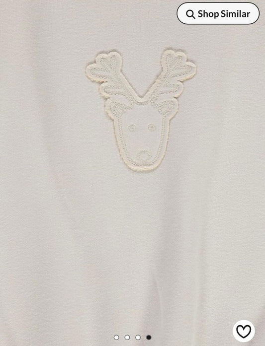 George Appliqued Reindeer Sweatshirt & Tight Set