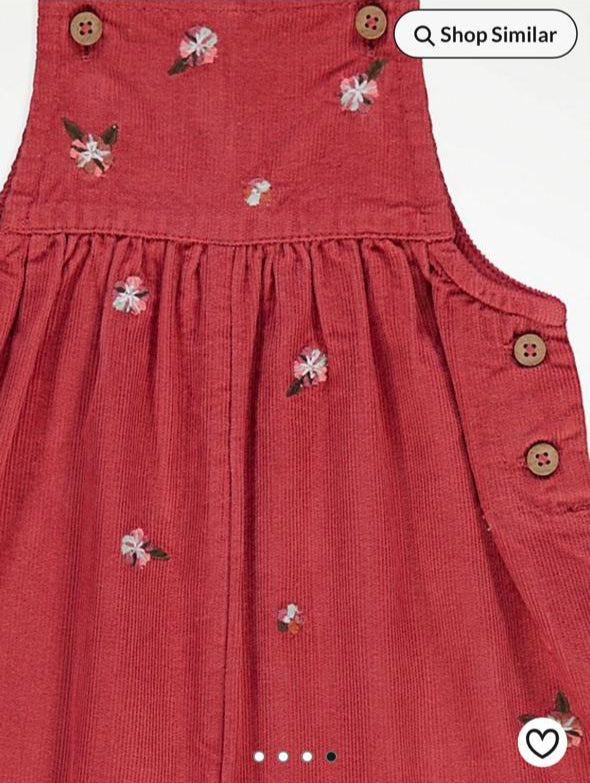 George Embroided Floral Dungarees