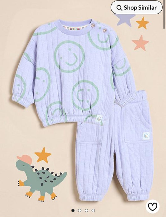 George oversized Quilted Shirt & Trouser Set