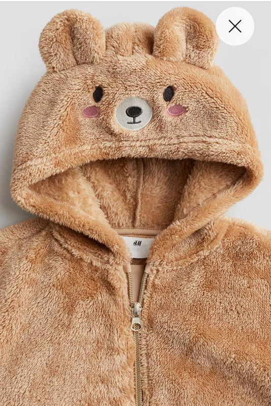 H&M Bear zipped Hooded Jacket