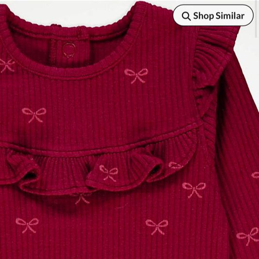 George Bows frill Bodysuit with Trouser Set