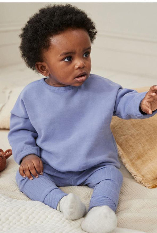 Next Solid Sweatshirt & Trouser Set