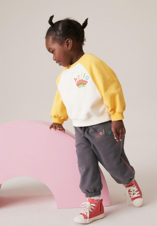 Next "Hello" Sweat Shirt & Joggers Set