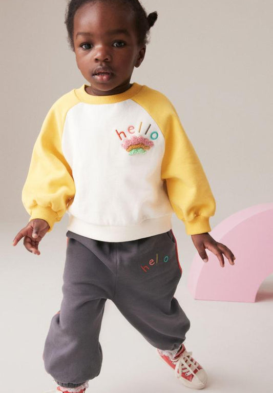 Next "Hello" Sweat Shirt & Joggers Set