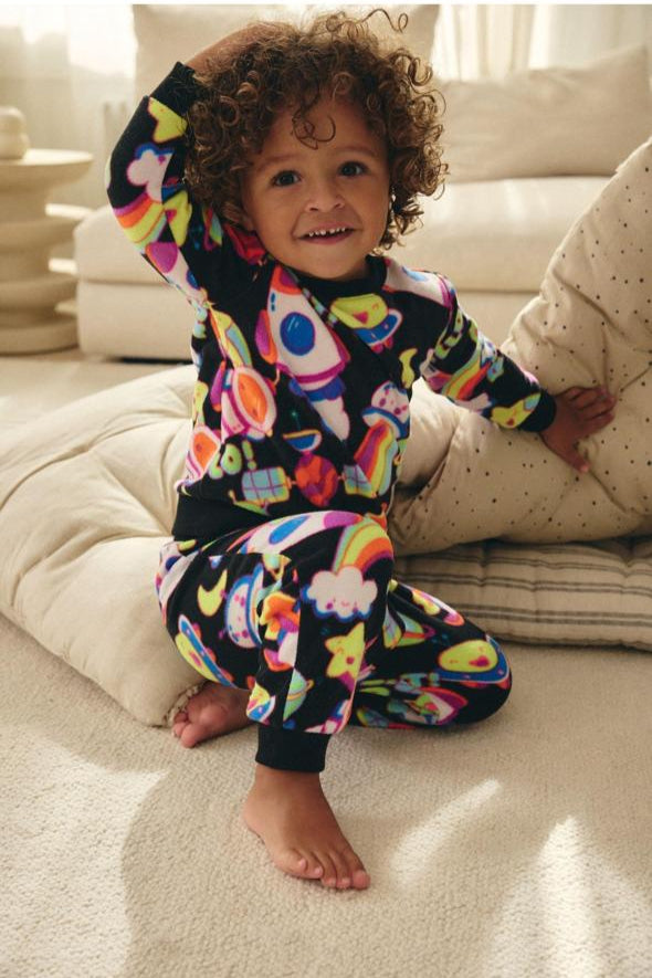 Next Space Fleeced Shirt & Trouser Set