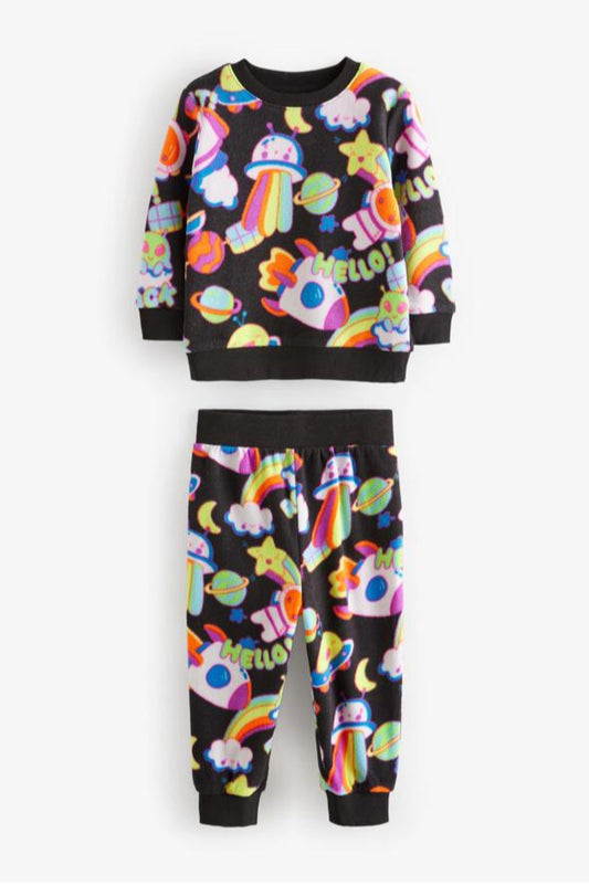 Next Space Fleeced Shirt & Trouser Set