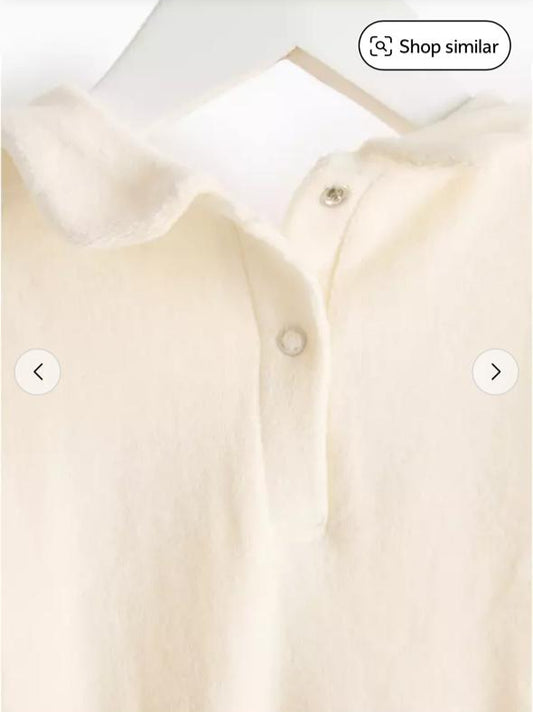 TU Clothing Embroided Bear Velour Sleepsuit