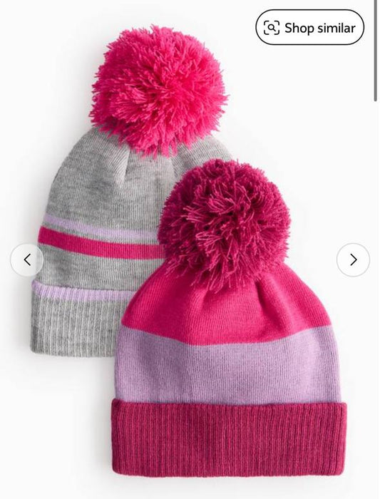 TU Clothing pack of 2 Pom Knitted Caps