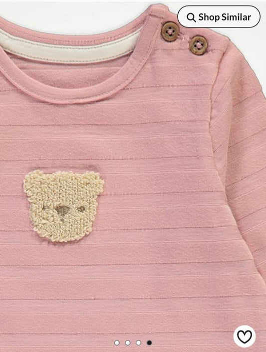 George Embroidered Bear Shirt & Trouser Set