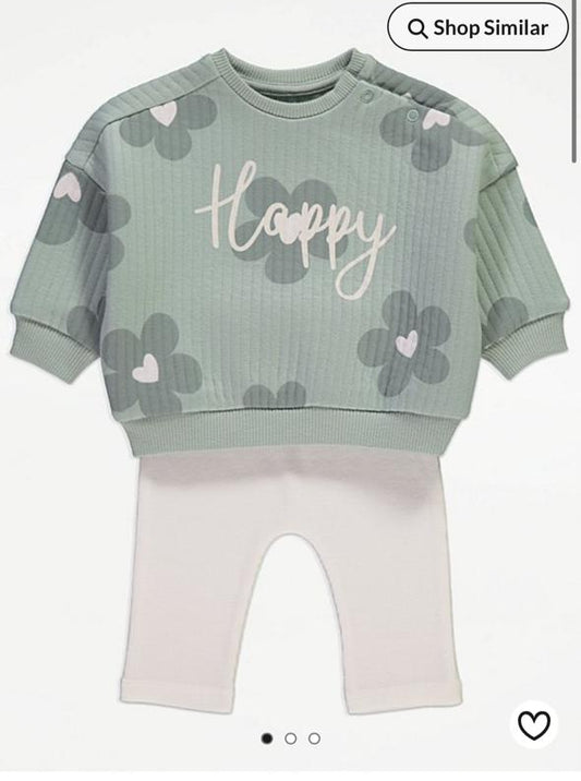 George "Happy" Oversized Sweatshirt & Tights Set