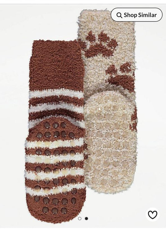 George Pack of 2 Bears Socks