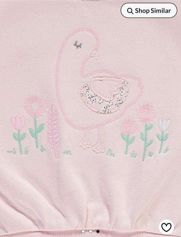 George Embroidered Duck Sweatshirt & Trouser Set