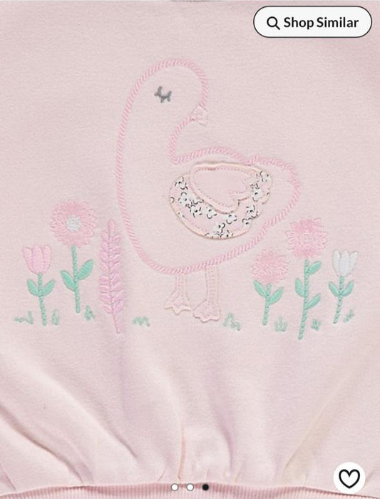 George Embroidered Duck Sweatshirt & Trouser Set
