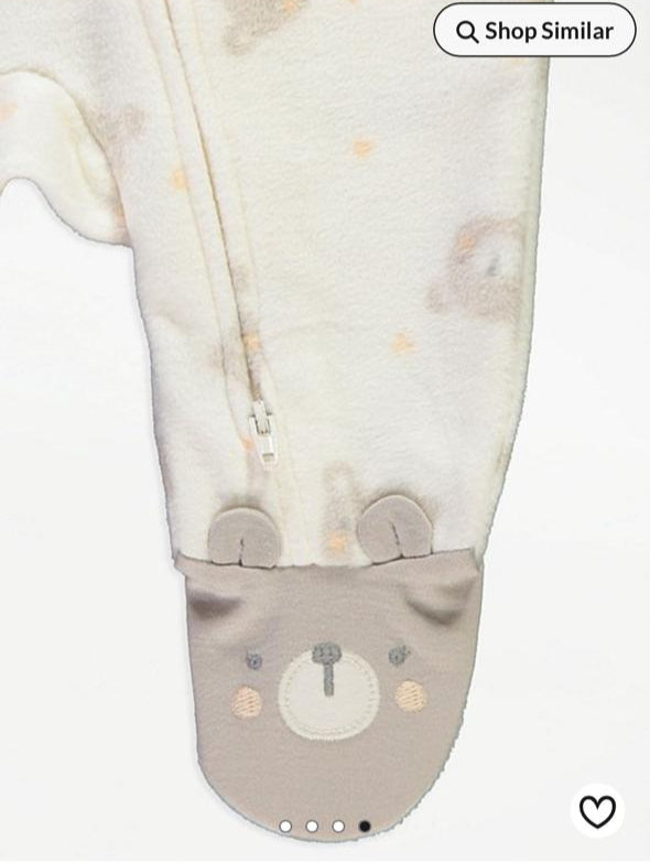 George Fleeced Sleepsuit & Comfort Toy