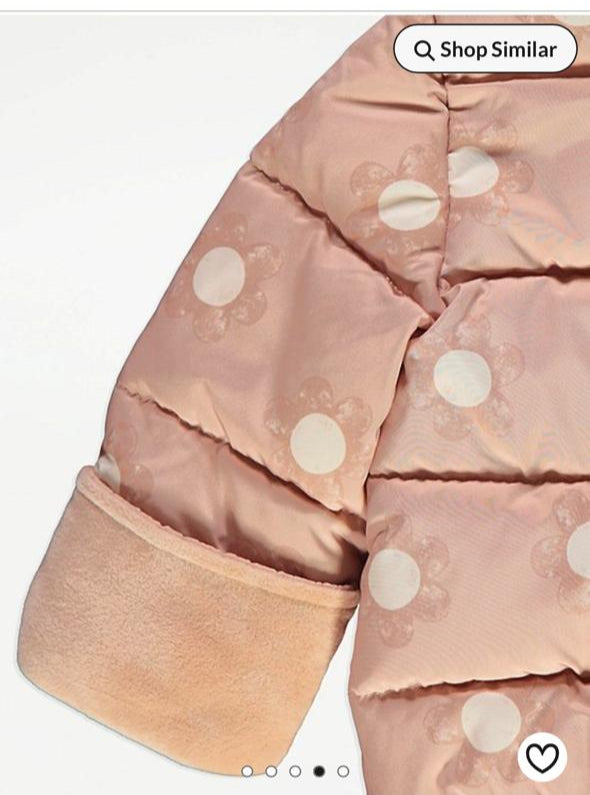 George Printed Neutral Floral Puffer Jacket