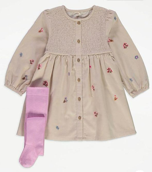 George Embroidered Frock with Leggings