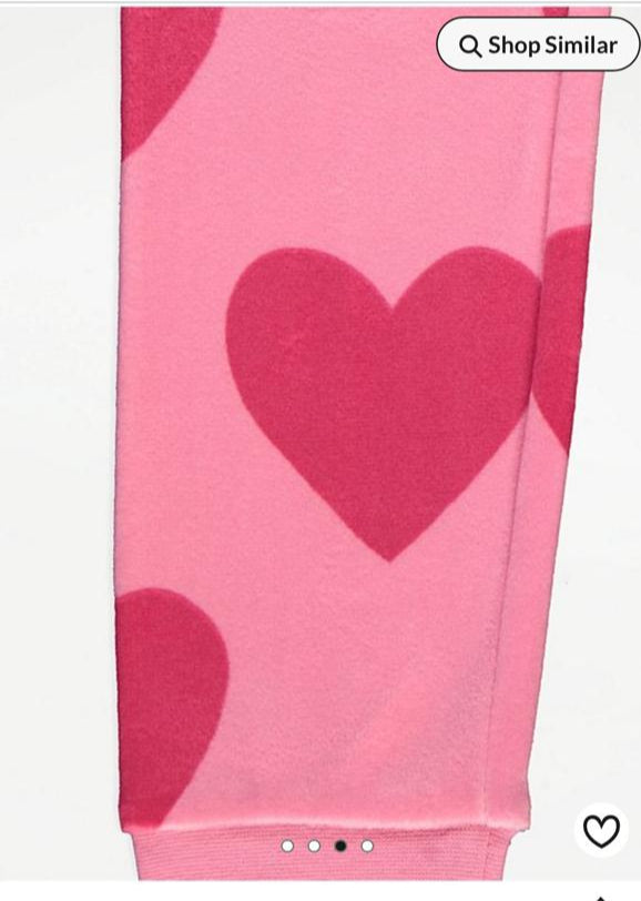 George Hearts Fleece Shirt & Trouser Set with matching socks