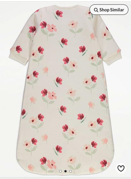 George Printed Red Tulip On Sleeping Bag