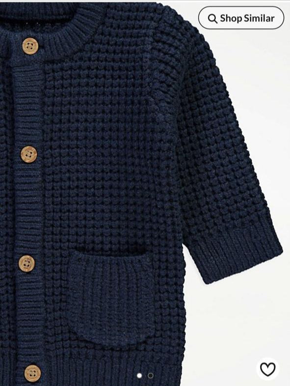 George Knitted Button Sweater