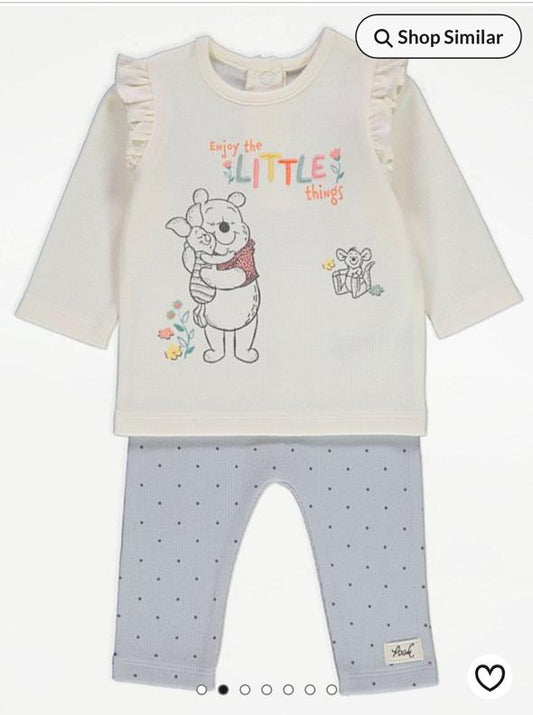 George Disney Winnie The Pooh Top , Trouser & Jacket Set
