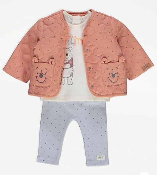 George Disney Winnie The Pooh Top , Trouser & Jacket Set