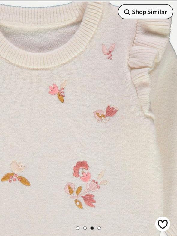 George Knitted Frill Shirt & Trouser Set