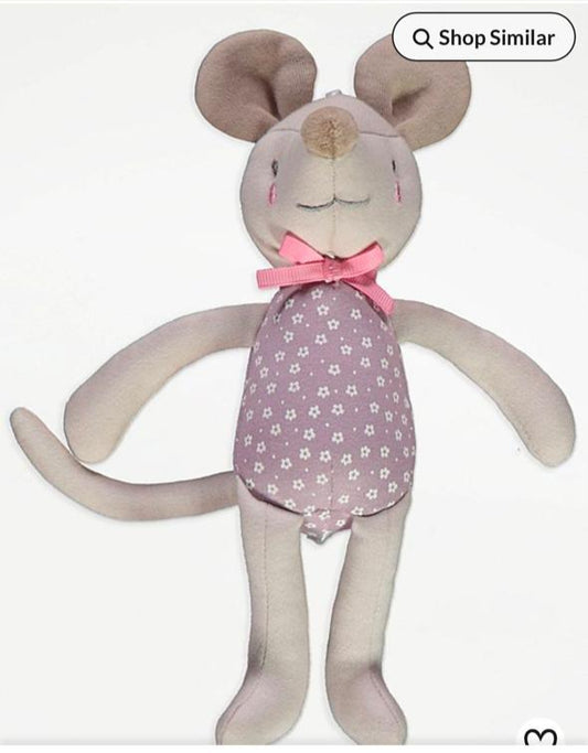 George Velour Zipped Sleepsuit with Stuff Toy