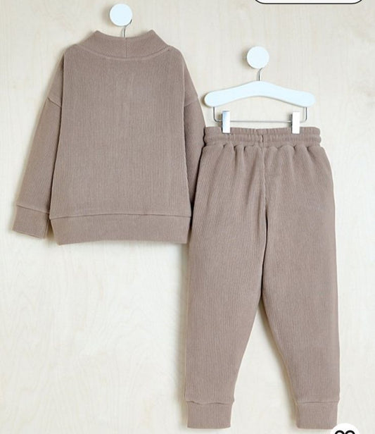 George Knitted Zipped Shirt & Trouser Set