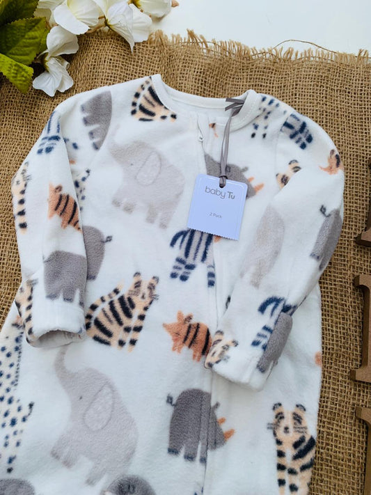 Tu Clothing Fleeced Safari Sleepsuit