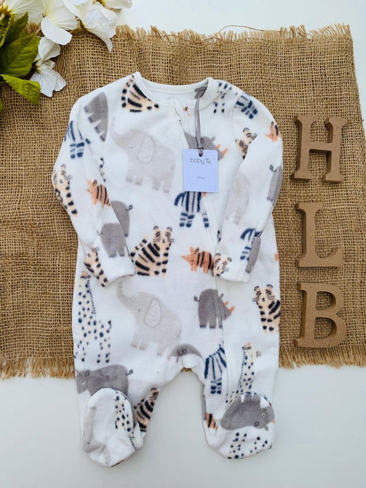 Tu Clothing Fleeced Safari Sleepsuit